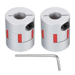 uxcell Aluminum Plum Shaft Coupling 10mm to 10mm Bore L30xD25 Flexible Coupler for 3D Printer CNC Machine and Servo Stepped Motor Pack of 2