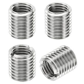 PATIKIL Thread Adapters Sleeve Reducing Nut, 4 Pcs M16x2 Male to M12x1.75 Female Repairing Insert Nut Screw Reducer Stainless Steel Fastener 30mm