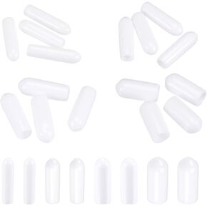 MECCANIXITY Round End Caps Rubber Cover 100pcs 3/32" 1/8" 5/32" 1/4" White Screw Protector for Screw Bolt Pipe
