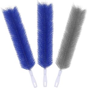 3 Pcs Fan Cleaning Brush Bendable Cobweb Duster - Microfiber Head, Washable - Ideal for Ceiling Fan Blades, Air Vents, Curtains, Cars - Reusable Dust Remover