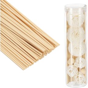 PATIKIL 20CM/8Inch Reed Diffuser Stick, 50 Pack Fiber Aroma Fragrance Refill Sticks Replacement with PET Bottle for Home Office Hotel Party Wedding, Black