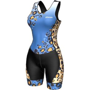 Wixen Race Back Suit Triathlon Suit Women One Piece Tri Suit Race Suit Sleeveless Swim Bike Run Tri Suit Women