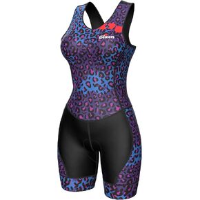 Wixen Race Back Suit Triathlon Suit Women One Piece Tri Suit Race Suit Sleeveless Swim Bike Run Tri Suit Women