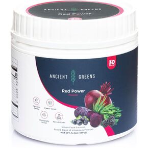Red Power, Red and Purple Vegetables & Fruit Mix, Rich in Vitamins and Antioxidants, Wheatgrass Juice Powder, Supports Energy, Superfood, Organic, Gluten Free, No Additives, 30 servings in Saudi Arabia