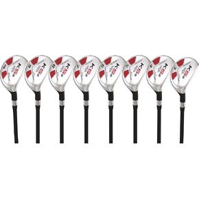 Women's Majek Golf All Ladies Hybrid Complete Full Set which includes: #3, 4, 5, 6, 7, 8, 9, PW. Lady Flex Right Handed New Utility L Flex Club