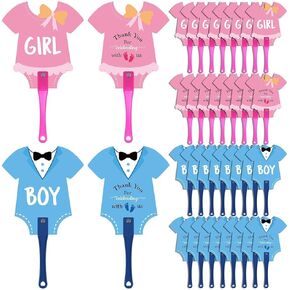 YLOLUL 50 Pcs Butterfly Baby Shower Favors for Guests A Butterfly is On The Way Plastic Fans Handheld Fans Party Supplies for Summer Holiday Baby Shower Party Decor