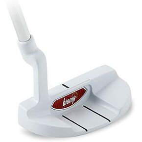 Bionik 105 Nano White Golf Putter Right Handed Semi Mallet Style with Alignment Line Up Hand Tool 35 Inches Senior Men's Perfect for Lining up Your Putts