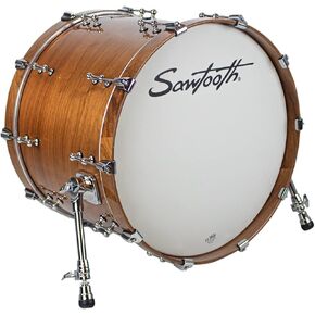 Sawtooth Hickory Series Bass Drum 20" x 14", Natural Gloss (ST-HBD-20x14)