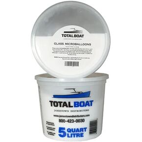 بالونات صغيرة من الألياف الزجاجية من توتال بوت - حشو كريات زجاجية بيضاء لراتنجات الإيبوكسي وراتنج البوليستر (5 كوارت) in Kuwait