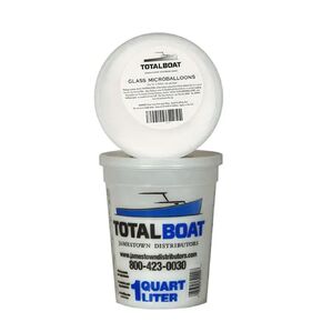 TotalBoat Fiberglass Micro Balloons - White Glass Microspheres Filler for Epoxy Resin and Polyester Resin (5 Quart)