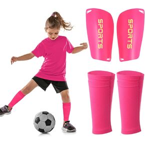 Soccer Shin Guards for Kids Youth Teens Adults Shin Pads and Shin Guard Sleeves for 3-15 Years Old Children Boys Girls Shin Guards EVA Cushion Protection for Soccer Football Game