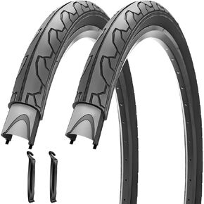 SIMEIQI 26x1.95 Slick Bike Tires (50-559) or with 26" Bike Tubes 32mm Schrader Valve Suitable for 26 x 1.90 26 x 1.95 26 x 2.0 26 x 2.125 Bicycle Tires and Tubes for City Road Bicycles