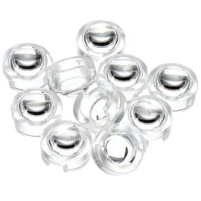 PATIKIL 13mm LED Convex Lens, 10 Pack 15 Degree Beam Angle Acrylic LED Optical Convex Condenser Lens for 1W 3W LED Lamp Beads Infrared Cameras, Transparent