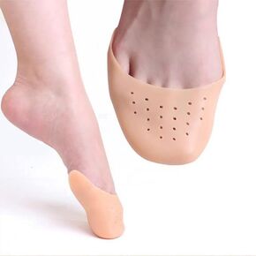1 Pair Soft Silicone Gel Pointe Ballet Dance Shoe Toe Pads Toe Protector with Breathable Hole One Size Instant Cooling and Soothing Relief Gel Blister Pads Bunion Pads Foot Health