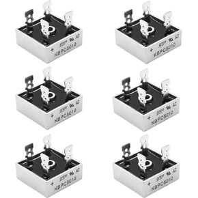 6Pcs KBPC5010 Bridge Rectifier Diode 50Amp 1000V,KBPC5010 Single Phase Full Wave Bridge Rectifier Kit, Rectifier Diode Electronic Components