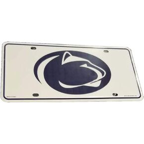 Rico Industries NCAA Penn State Nittany Lions White Metal Auto Tag 8.5" x 11" - Great for Truck/Car/SUV