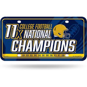 Rico Industries NCAA Notre Dame Fighting Irish Champ Metal Auto Tag 8.5" x 11" - Great for Truck/Car/SUV