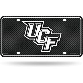 Rico Industries NCAA Central Florida Knights Carbon Fiber Metal Auto Tag 8.5" x 11" - Great for Truck/Car/SUV