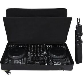 DJ Travel Case fits for Pioneer DDJ FLX10 / DDJ 1000 / DDJ 1000SRT Portable Controller - Padded Mixer Carrying Case DJ Controller Storage Bag (Black)