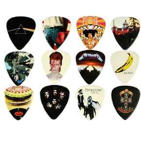 12 x Classic Albums Guitar Pick Set. Guitar Plectrums For Every Guitarist. Double Sided Printing. Picks Sized 0.46, 0.71, 0.81, 0.88, 0.96 And 1.2 mm Included (Set 1)
