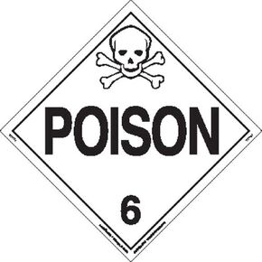 Labelmaster Z-RVW5 Poison Hazmat Placard, Worded, Rigid Vinyl (Pack of 25)