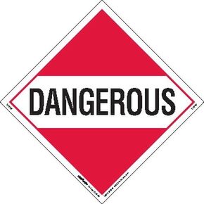 ملصق Labelmaster Z-RVW1 Dangerous Hazmat Placard، مكتوب، فينيل صلب (عبوة من 25 قطعة) in Saudi Arabia