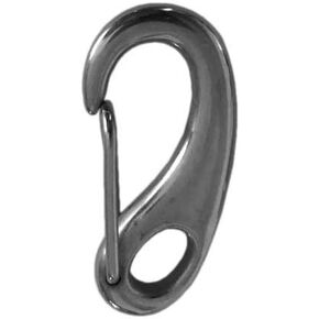 25 Piece Carabiner Clip 2 Inch Marine Grade 316 Stainless Steel Spring Snap Hook Clip Egg Type Clip Hook for Keychain, Dog Leashes, Flag Pole, Hiking, Boating