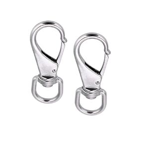 2Pack Eye Swivel Snap Hook,69/88/100/121mm Length Stainless Steel 304 Bag Snap Carabiner Quick Release Dog Chain Bolted Hooks (Length:69mm)