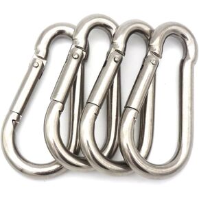 5/16-Inch 304 Stainless Steel Heavy Duty Spring Snap Link Hook Spring Buckle Pack of 4