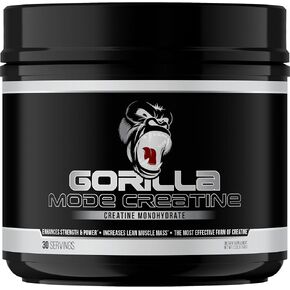 Gorilla Mode Creatine – Creatine Monohydrate Micronized Powder/Improved Muscle Size, Power Output and Strength / 5 Grams per Servings, 30 Servings