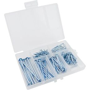 280 Pack Flathead Nails 6 Sizes Premium Hardware Nails Assortment Kit Picture Hanging Nails Galvanized Nails