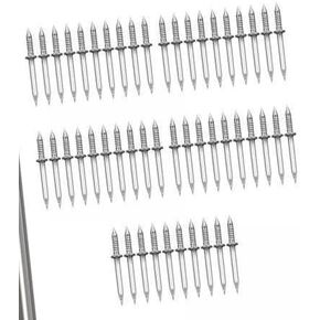 50Pair Double-Head Skirting Thread Seamless Nail, Double-Headed Nail, Skirting Line Without Marks Nail Invisible Security Screw Solid Wood Baseboard Equipped with Nail Specific Sleeve Tool Common Nail