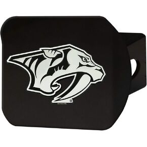 FANMATS 24298 Nashville Predators Black Metal Hitch Cover with Metal Chrome 3D Emblem