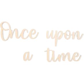 Once upon a time Nursery Decor - Once Upon A Time Wall Sign Nursery Wall Decor, Kids Bedroom,reading wall, Once Upon A Time Wooden Words Sign For Wall Art, Boho boy's room,Boho girl's room in Kuwait