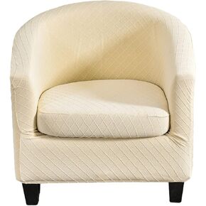 Eco-Ancheng Stretch Club Chair Slipcover 2 Piece Printed Tub Chair Slipcover Stretch Armchair Cover Sofa Cover Furniture Protector for Living Room Arm Chair Cover for Living Room