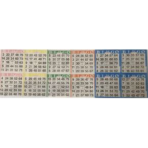 SmallToys Bingo Paper Game Cards - 4 Cards - 5 Sheets - 125 Books - 8 Inch Square Size Disposable Sheet - Made in USA