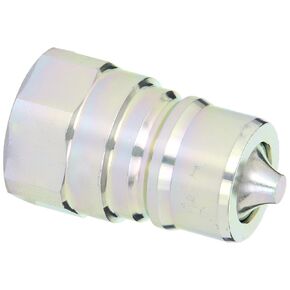 Dixon Valve K8F8 Steel ISO-A Interchange Hydraulic Fitting, Nipple, 1" Coupling x 1" - 11-1/12 NPTF Female Thread, Chrome