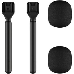 Microphone Holder fit for DJI/Hollyland/Rode/Movo Wireless Mic Stand Handheld Stick, 2-Pack