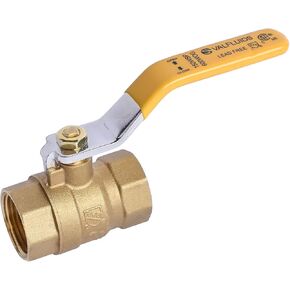 Full Port Forged LF Brass Ball Valve With Female Thread NPT Connector, 150 PSI WSP / 600 PSI WOG. (1-1/2 Inch)