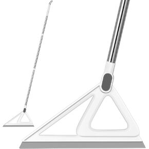 Multifunction Magic Broom, Squeegee Broom for Floor, Rubber Broom, Silicone Broom for Floor Cleaning, Magic Broom Sweeper for Living Room, Kitchen, Bathroom-Easy Dry The Glass (Grey, 54 INCH)