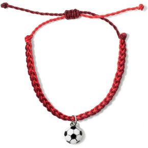 GIMMEDAT Soccer Jewelry Charm Bracelet Adjustable 7 Colors Bracelet 100% Waterproof Girls Sports Mom Woman Fan Gift