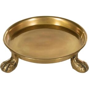Round Clawfoot Dish — by Alice Lane Home Collection — Gold — for Home Decor, Candles, Jewelry, Perfume, Cosmetics, and Coffee Table