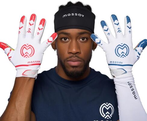 Comic Hands ERA 9.0s Limited Edition Football Gloves - Youth Football Receiver Gloves with Sticky ProTac Palms & MassovMesh for Superior Breathability & Durability (X-Small) in Kuwait