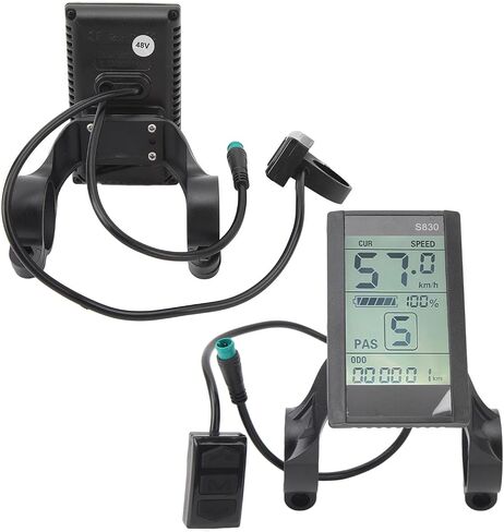 VBESTLIFE Electric Bike LCD Display, 24V 36V 48V LCD S830 Panel with 5Pin Waterproof Connector for Electric Electric Scooter in Saudi Arabia