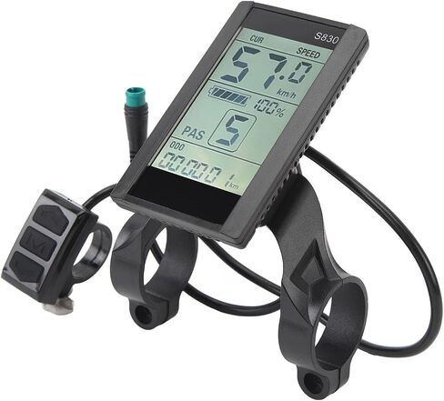 VBESTLIFE Electric Bike LCD Display, 24V 36V 48V LCD S830 Panel with 5Pin Waterproof Connector for Electric Electric Scooter in Saudi Arabia