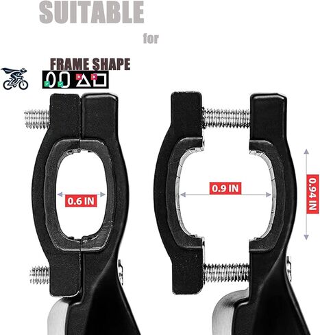 حامل خلفي قابل للتعديل للدراجة - لدراجات الأطفال مقاس 16 بوصة إلى 20 بوصة أو دراجات جبلية مقاس 24 بوصة إلى 29 بوصة ودراجات الطرق الهجينة MTB & 700C - سبائك ألومنيوم عالية الجودة مع تصميم مشبك جديد in Kuwait