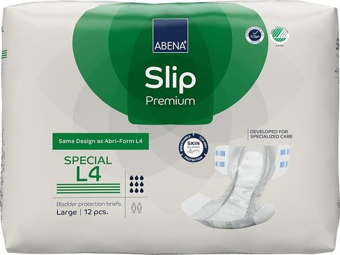 Abena Slip Special (Formerly Abri-Form L4) - Incontinence Briefs, Level 4, Large, 12 Count in Saudi Arabia
