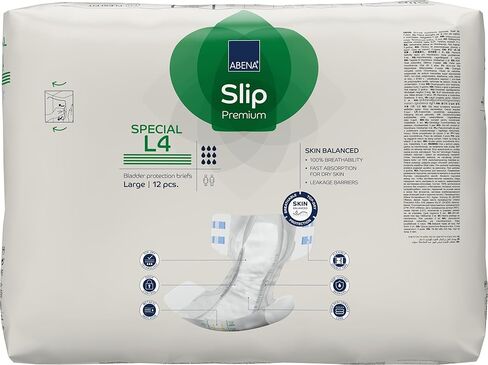 Abena Slip Special (Formerly Abri-Form L4) - Incontinence Briefs, Level 4, Large, 12 Count in Saudi Arabia