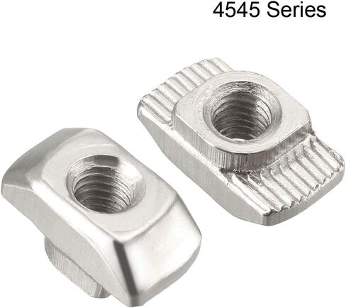 uxcell Sliding T Slot Nuts, M8 Half Round Roll in T-Nut for 4545 Series Aluminum Extrusion Profile, Carbon Steel Nickel-plated, Pack of 10 in Saudi Arabia