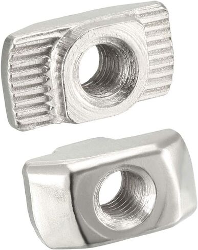 uxcell Sliding T Slot Nuts, M8 Half Round Roll in T-Nut for 4545 Series Aluminum Extrusion Profile, Carbon Steel Nickel-plated, Pack of 10 in Saudi Arabia